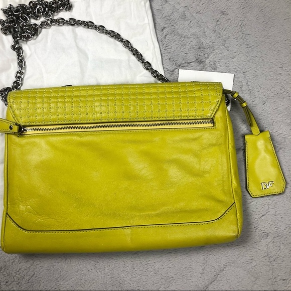 Authentic! Diane Von Furstenberg Mimosa Quilted Clutch/Shoulder Bag - Picture 8 of 14